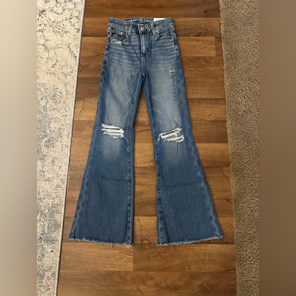 American Eagle super high rise flare size 23 NWT